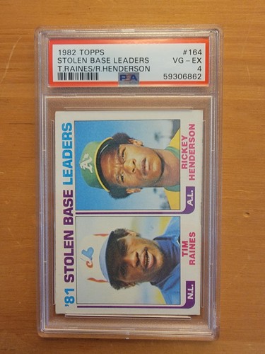 1982 81 Stolen Base Leaders: Tim Raines / Rickey Henderson #164
