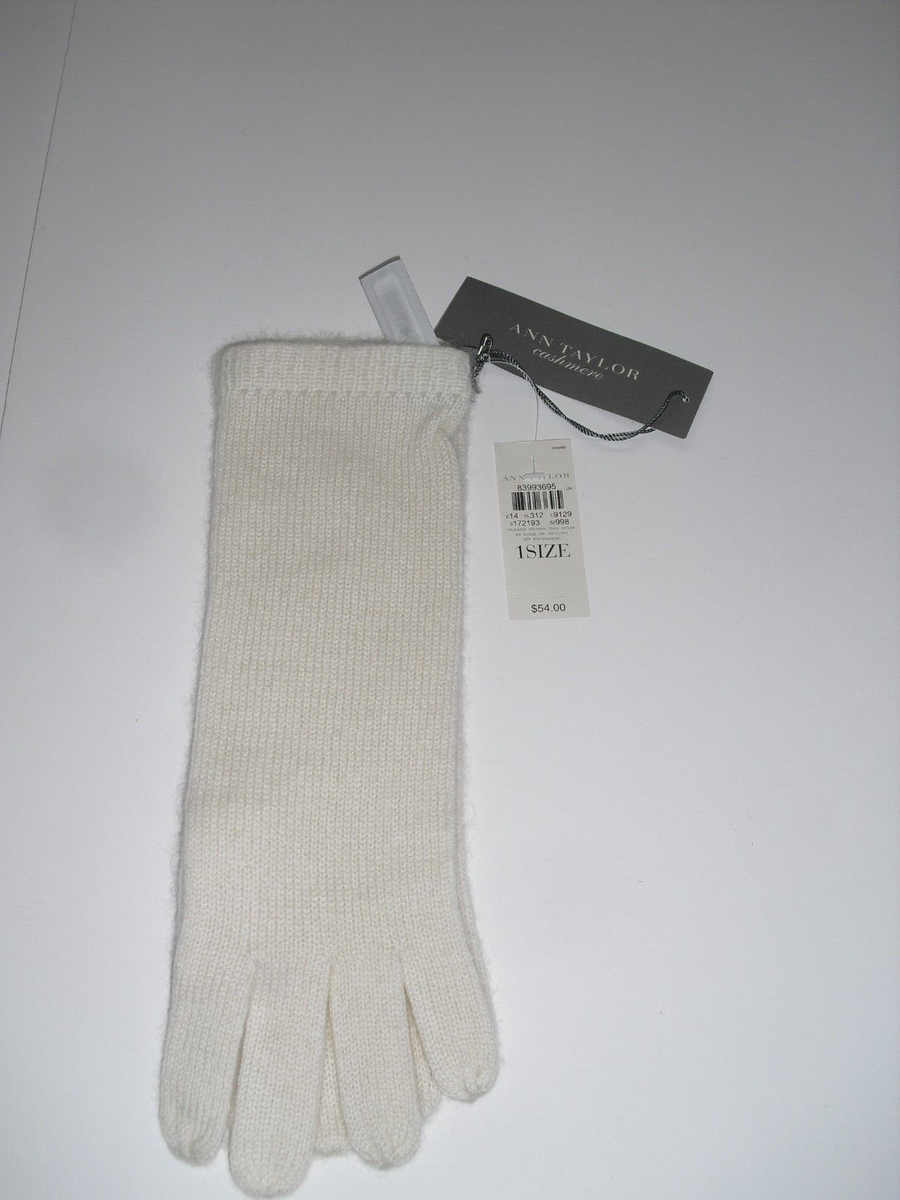 たいけん1 Women s ANN TAYLOR 100% Cashmere Knit Long Gloves, New w/ Tags | eBay