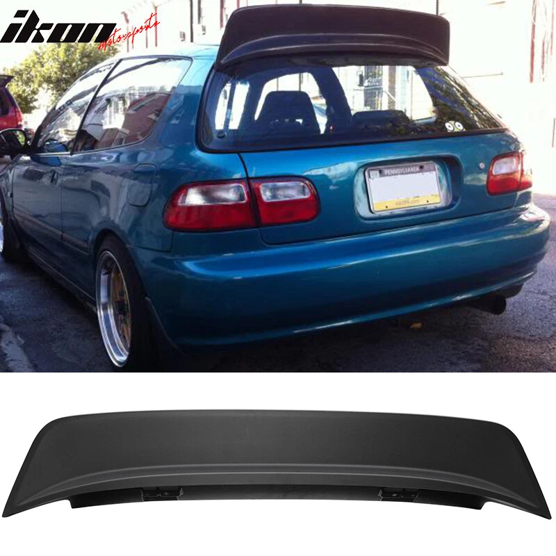 Se adapta a 92-95 Honda Civic EG 3 puertas hatchback estilo JDM BYS alerón de techo trasero ABS