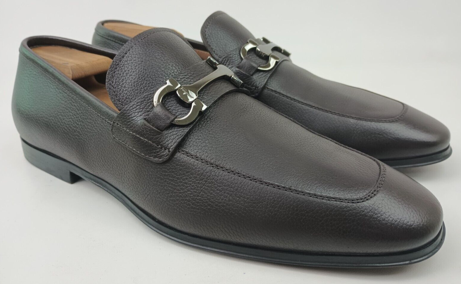 Salvatore Ferragamo Men's Brown Moon Piper Double Gancio Bit