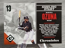 Marcell Ozuna 2017 Panini Chronicles Green /199 #90 Miami Marlins/Pirates 