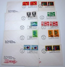 UNITED NATIONS Stamps LOT OF 10 First Day of Issue 1964 -1965 POSTAGE