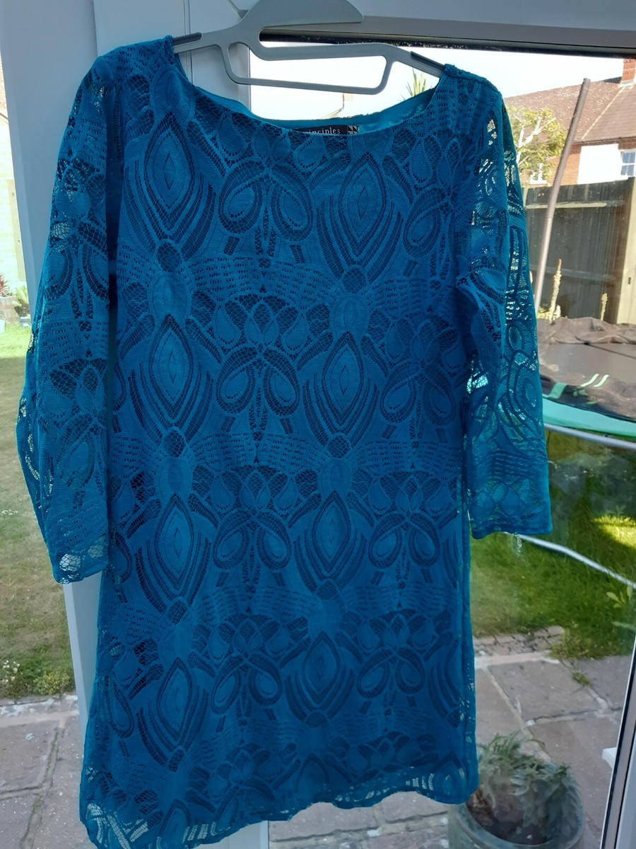 LADIES PRINCIPLES BY BEN DE LISI TURQUOISE DRESS SIZE 10