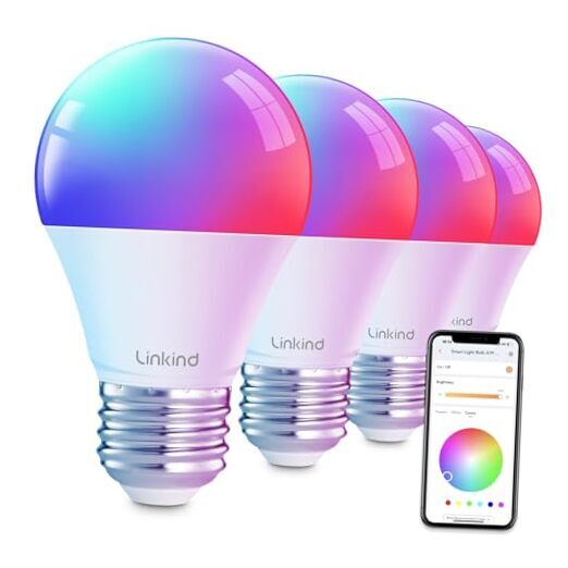 Smart Light Bulbs, Smart Bulb That Work with Alexa & Google 4 Count(Pack of 1)-image