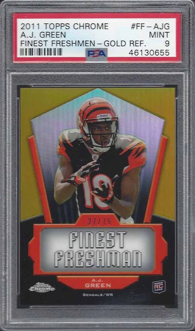 AJ Green Topps Chrome Finest Freshmen #FFAJG Gold Refractor