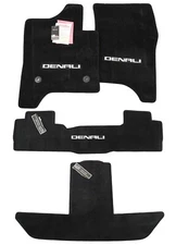 2015-2020 GMC Yukon Denali XL Floor Mats Silver DENALI Logos UpGrade Premium32oz
