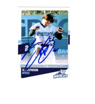 Seth Stephenson West Michigan Whitecaps signed autograph baseball
