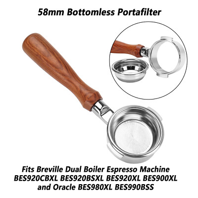 Bodenloser Siebträger 58mm Für Breville Dual Boiler Espresso Machine w/Basket