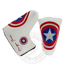 HEADCOVER Captain America Golf Midsize Mallet Blade Putter 19TH HOLE CUSTOM SHOP