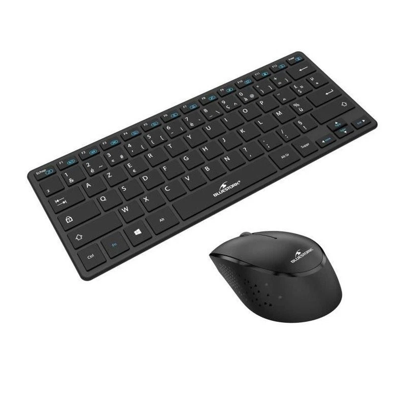 Pack Clavier et souris sans fil - BLUESTORK - PACK-MINI/FR - Ultra compact - Noi - Photo 2/4