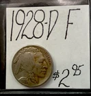 1928-D Buffalo Nickel (F) Fine Condition! ENN Coins