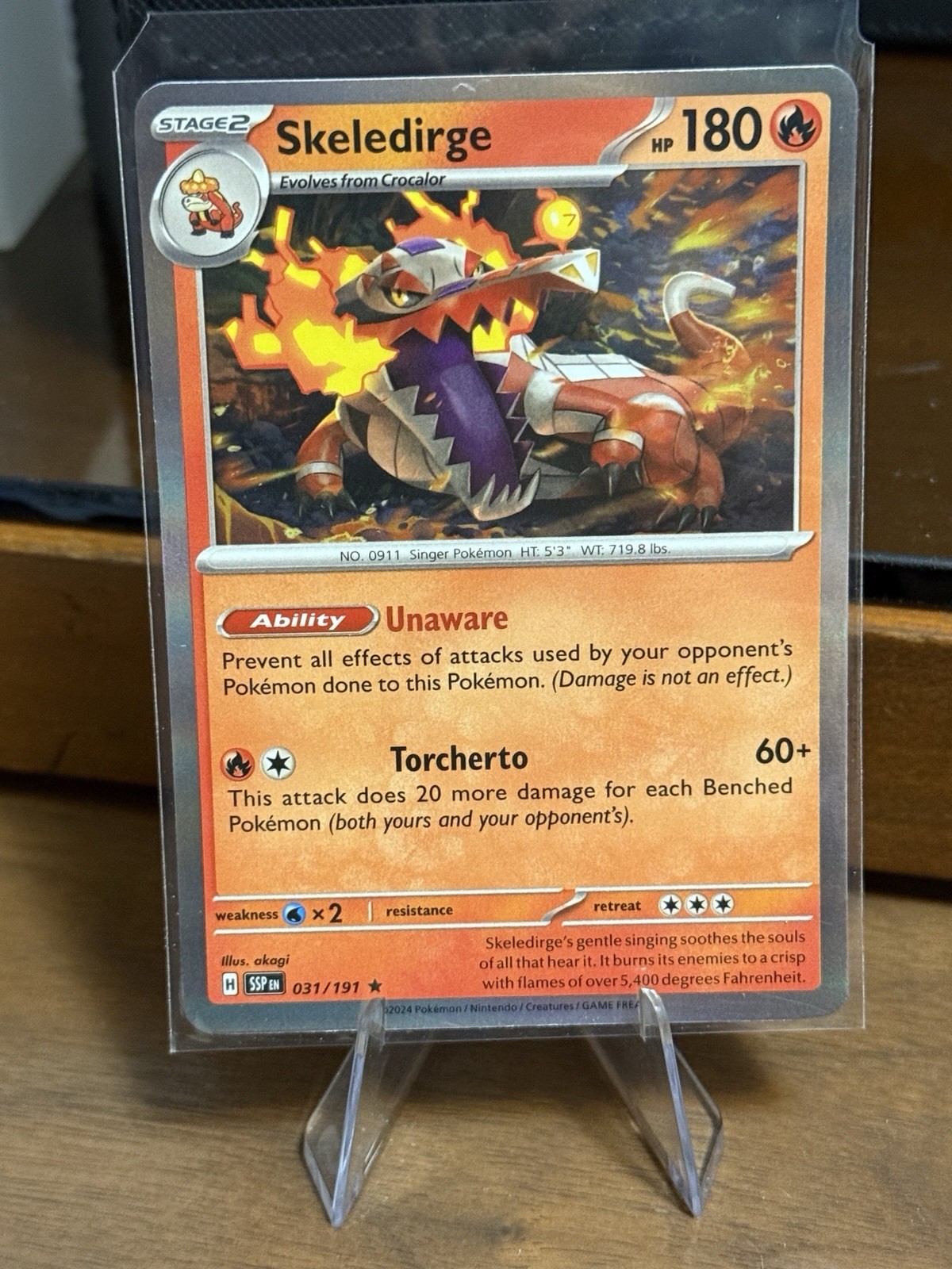 Skeledirge 31/191 Rare Holo Surging Sparks Pokemon