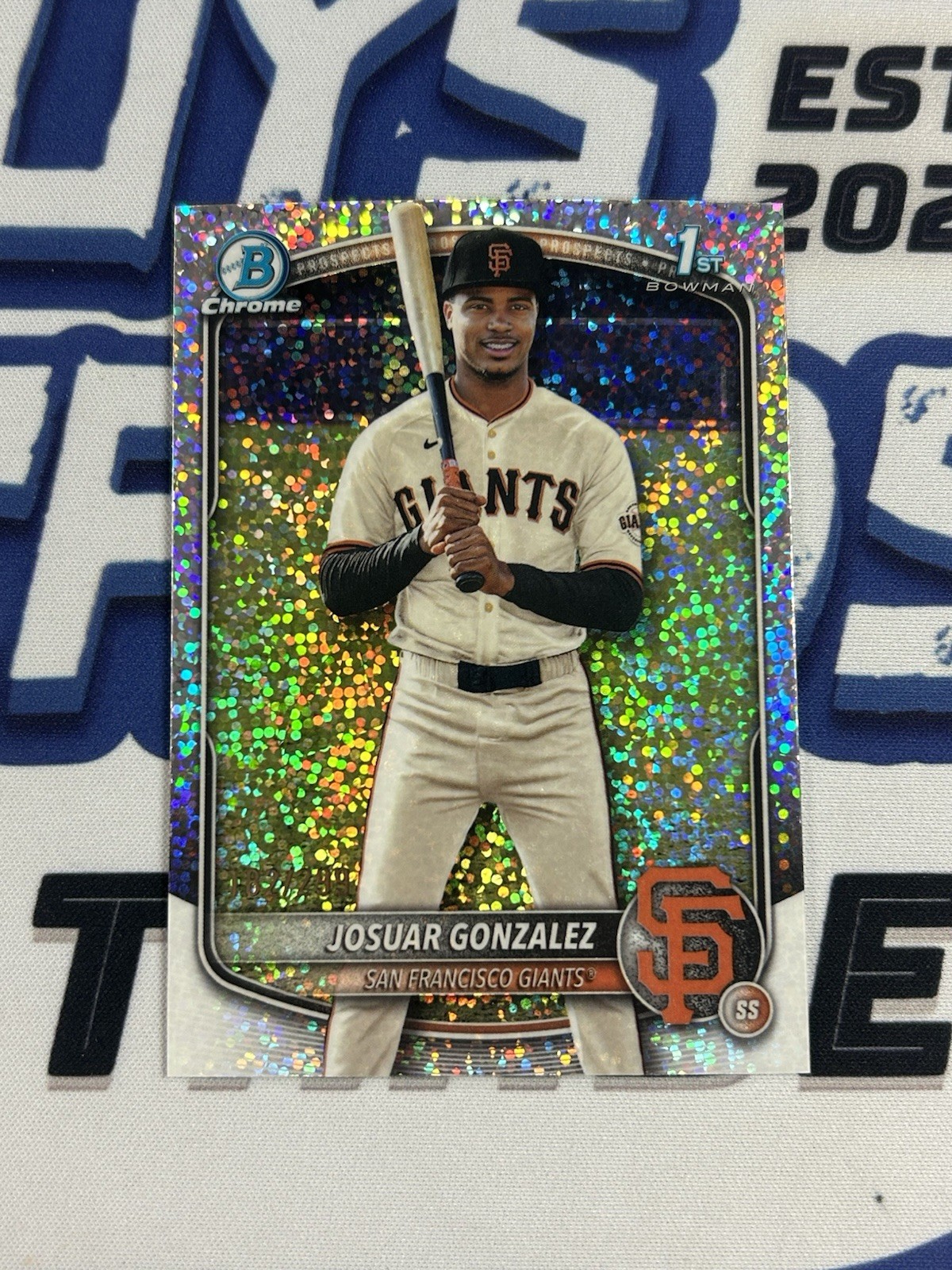 2025 Topps Bowman Chrome 1st Bowman Speckle #BCP-153 Josuar Gonzalez /299