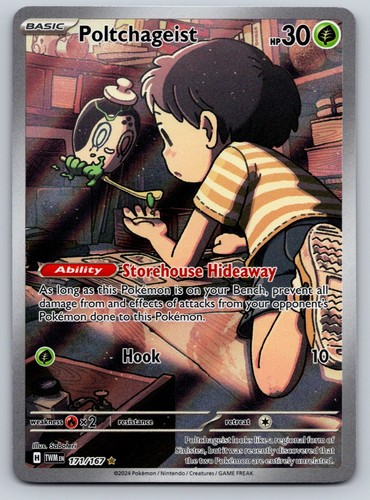 Poltchageist Holo Illustration Rare SV06: Twilight Masquerade 171/167 NM Pokemon