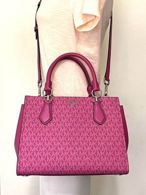 Michael Kors Marilyn MK Signature Wild Berry Medium Satchel