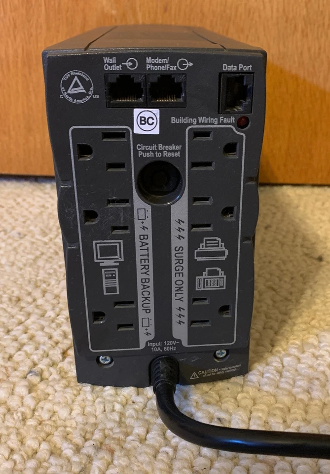 APC Back-UPS CS 500 120V 15A BK500BLK 6 Outlets - Image 4 of 4