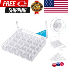 25 Pcs Bobbins for Sewing Machine, Sa156 Bobbins, Bobbins Class 15, Sewing Ac...
