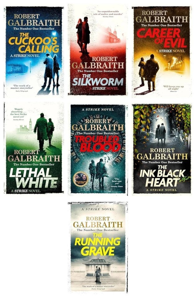 Cormoran Strike Series Collection 7 Books Set Robert Galbraith Troubled Blood