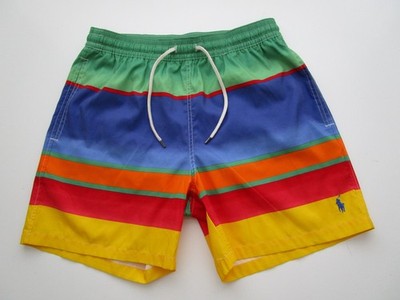 Mens Medium Polo Ralph Lauren Swim Trunks Shorts Colorblock Colorful
