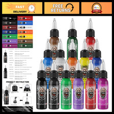 14 Colors Tattoo Ink Set 1oz (30ml) Pigment Kit for Tattoo Supplies - USA Made