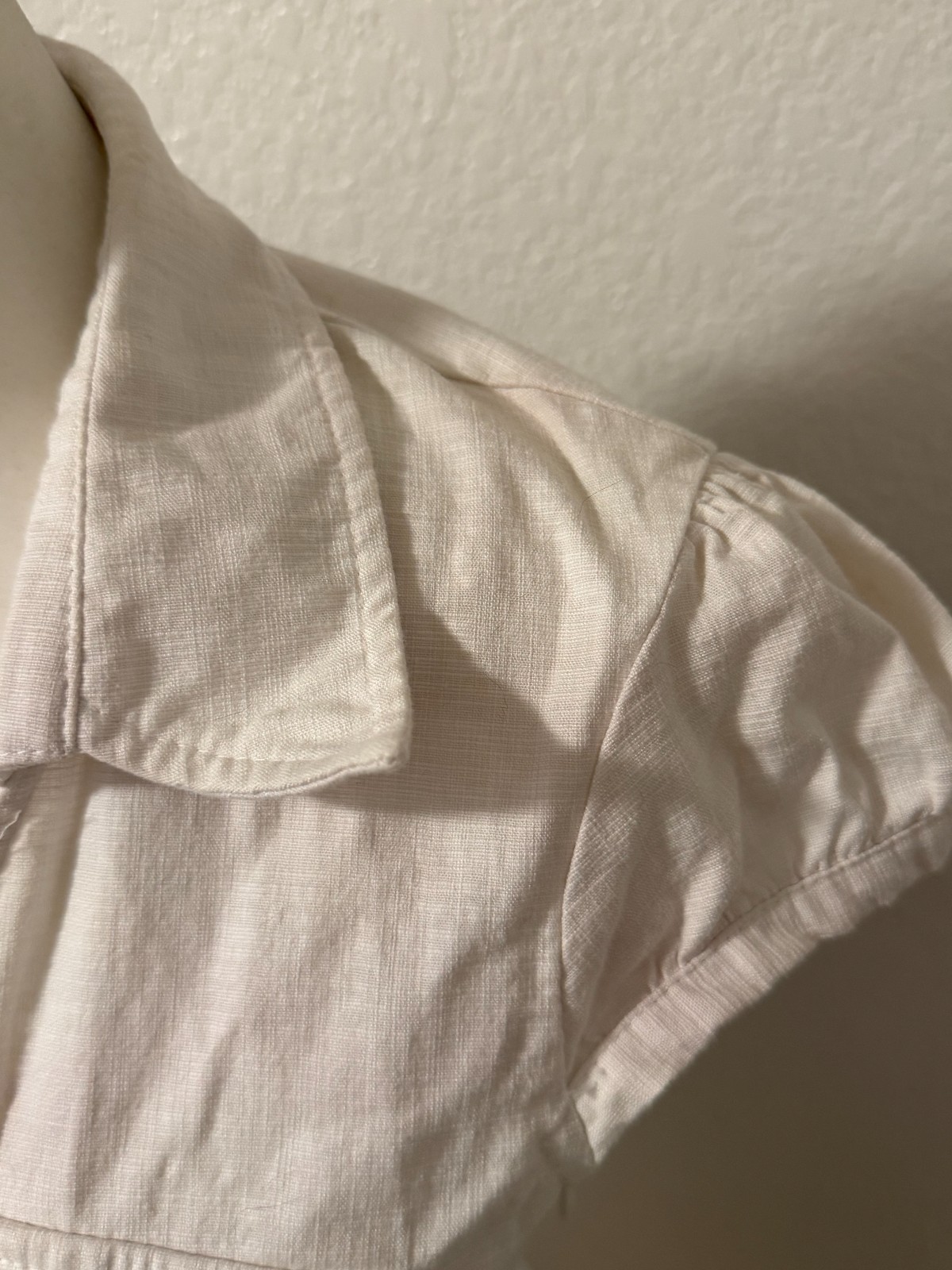 Zara Basic Cotton Short Sleeve Collared Wrap Dres… - image 3