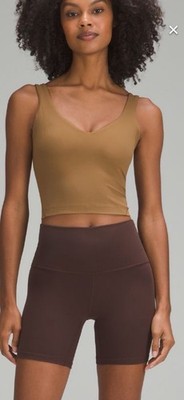 NWT Lululemon Align Cropped Tank Top Padded Size 2 Allspice