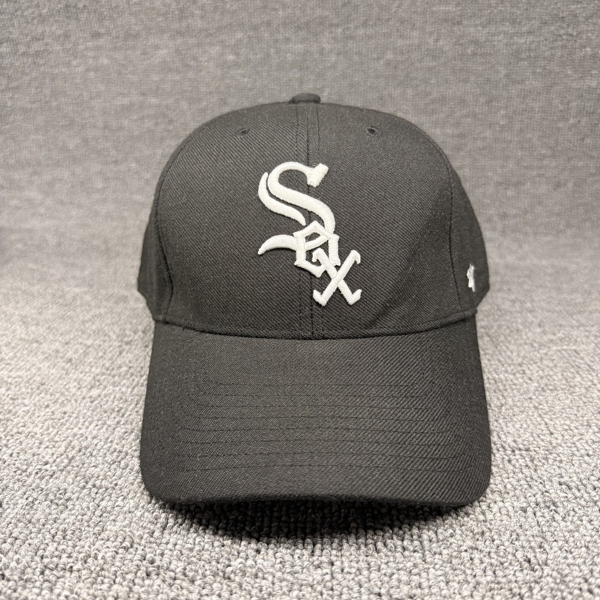 Chicago White Sox '47 Brand MVP Hat Black MLB Adjustable Hook & Loop Strapback