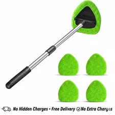 Windshield Cleaning Tool Kit Car Window Glass Wiper Cleaner Brush Pad Extendable
