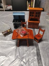 Miniature in legno VINTAGE Casa delle Bambole arredamento mobili cucina