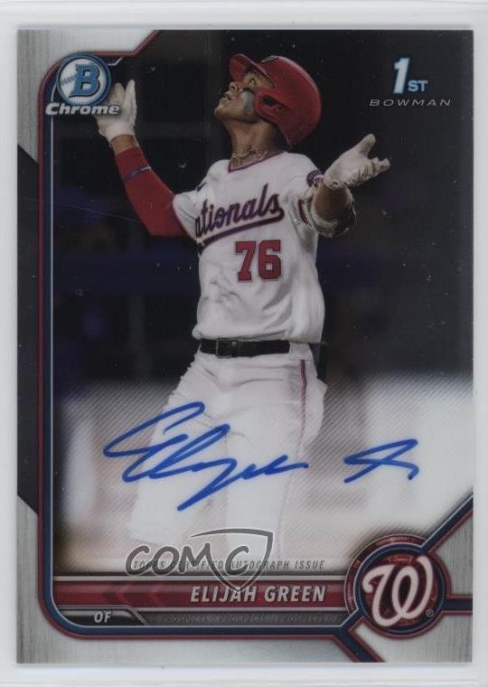 2022 Bowman Draft Chrome Draft Pick Auto Elijah Green #CDA-EG Auto