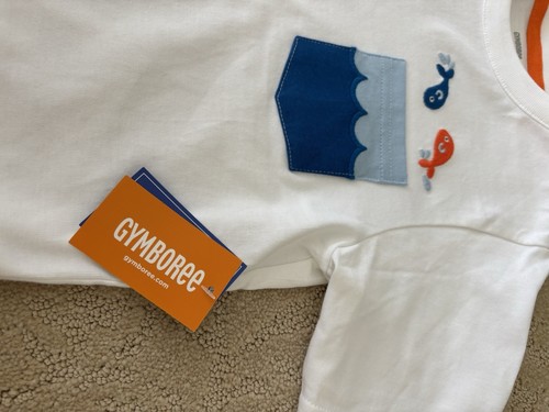 NWT Gymboree Size 6 Boy Whale Hello There Peek A Boo Tee Shirt - Picture 3 of 5