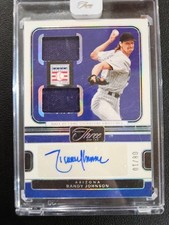 2023 Panini Three And Two Randy Johnson Dual Piece Auto 4/10 Diamonds #HSS-RJ