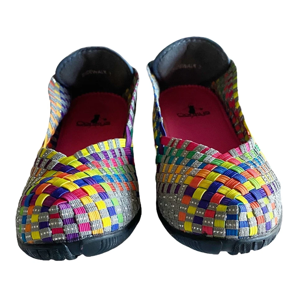 CORKYS Sidewalk Flat Ballerina Woven Multicolor Round Toe Shoe Lightweight 7 EUC - Image 3 of 4
