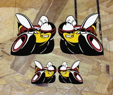 Super Bee Yel Superbee Decal Sticker Reverse Set of 2 Graphics + 2 extra smaller