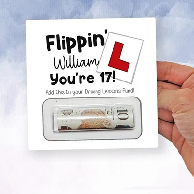 SQUIDGEMAKES 17th Birthday Gift For son daughter Money Gift, Driving Lesson wallet holder