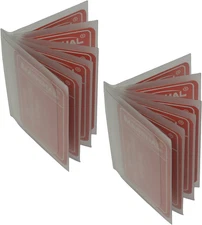 SET of 2-6 Page Plastic Wallet Insert for Bifold Billfold or Trifolds