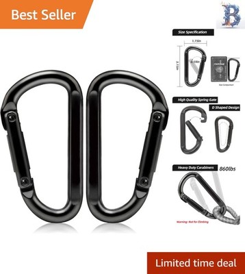 3'' Iron Carabiners - Heavy Duty Clips for Keys and Outdoor Activities