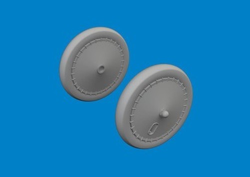 Eduard 6481045 1/48 Bulldog Wheels Brassin for AIRFIX