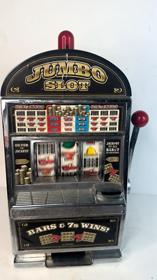 Jumbo Slot Machine BARS & 7S Win Savings Bank Lights 14.5