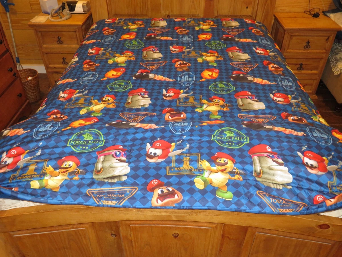 Super Mario Odessey Nintendo Licensed 73u0026#034; x 88u0026#034; Blanket. | eBay