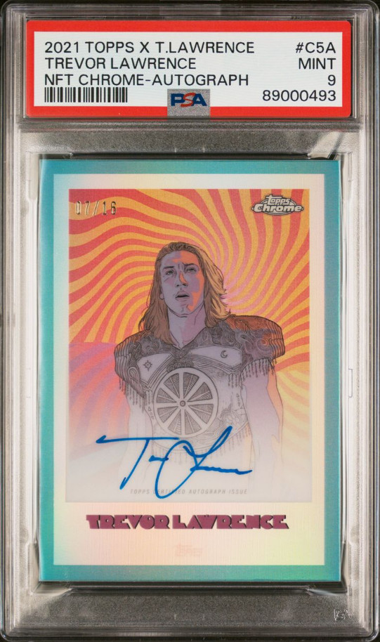 Trevor Lawrence Topps X Trevor Lawrence Nft Chrome #C5A Autograph
