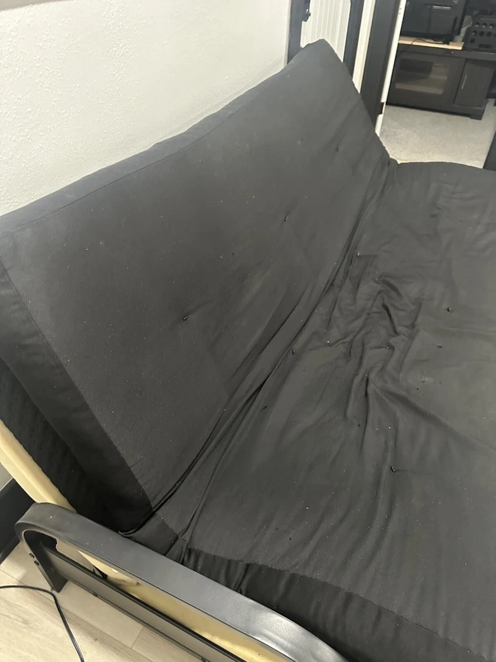 Диван-кровать Mainstays 2240059WE с металлическим подлокотником футон - черная - Изображение 2 из 3