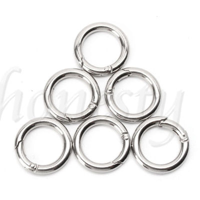 Fubuuf 50 Pezzi Mini Moschettone Rotondo 24mm Anello Molla In - Foto 12