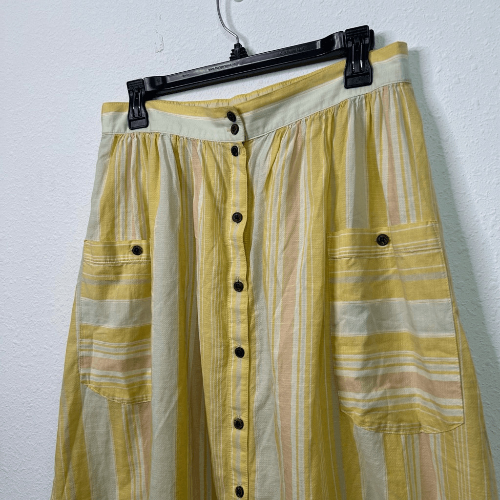 Patagonia Yellow Striped A Line Organic Cotton He… - image 2