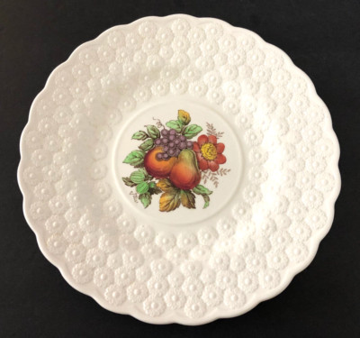 Spode Copeland ALDEN Grapes Pears Daisy Signed #11 No Ring 9-1/8'' LUNCHEON PLATE