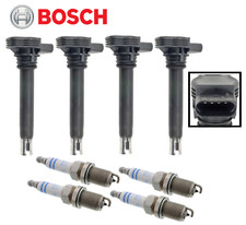 Bosch OEM Ignition Coil & Spark Plug Double Platinum (4sets) for Audi VW 2.0L