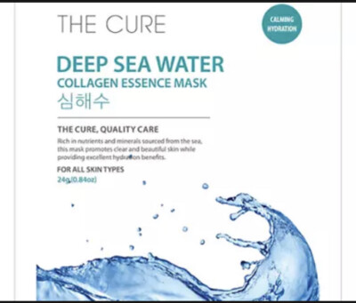 The Cure Deep Sea WATER Collagen Essence 5 Lifting Face Mask Korean AntiWrinkle