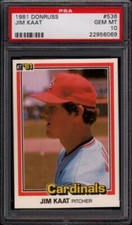 1981 DONRUSS # 536 JIM KAAT ☆LOW POP☆ ST. LOUIS CARDINALS ☆RARE☆ PSA 10 GEM-MINT