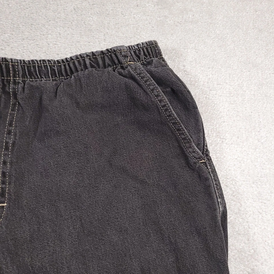 Vintage White Stag Elastic Stretch Pull On Pants Womens 10 Charcoal Hemmed 25.5" - Image 4 of 4