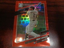 2021 Optic Trent Grisham #'ed 68/99 RED Pandora Prizm-PADRES